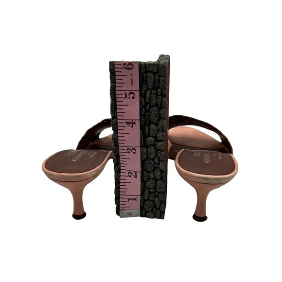 Donald J Pliner Tan Perforated Kitten Heel Sandals Size 9 Women’s - Picture 8 of 9